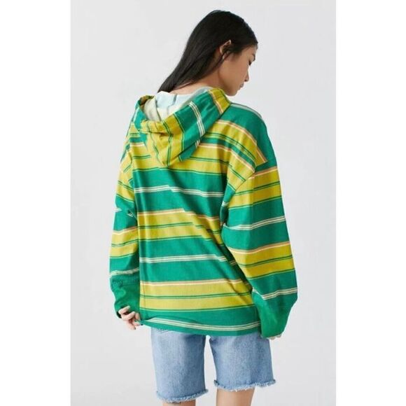 BDG Urban Outfitters UO Joshua Hooded Long Sleeve Tee Top Oversized - Picture 3 of 8